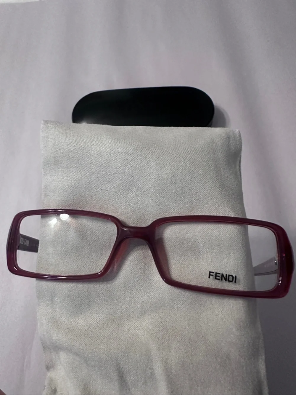 Fendi Maroon Logo-Print Frames - New